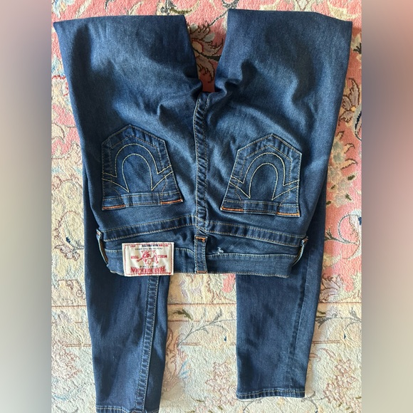 True Religion Women’s Skinny Stretch Jeans Size 24 Dark Wash Low-Rise Denim - Picture 6 of 9